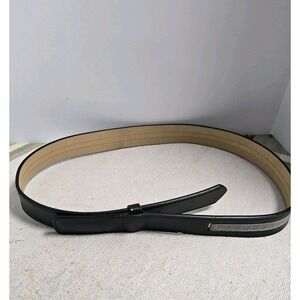 CiNTAS Black Full Grain Cow Hide  Leather  Work Belt  W/ Reflective Band S 38